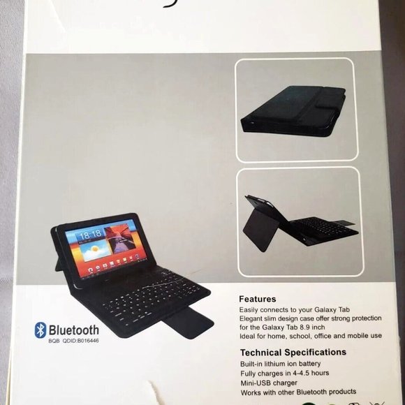 Samsung Galaxy Tablet 8.9" Wireless Bluetooth Keyboard Case - Picture 5 of 8